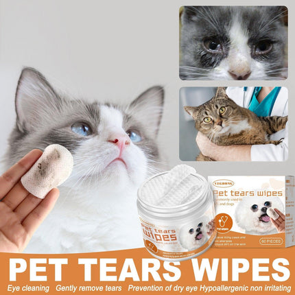 Pet Eye Wipes Clean Dogs Cats Tear Stain Removal Eye Dirt Cleaning Cotton Pads