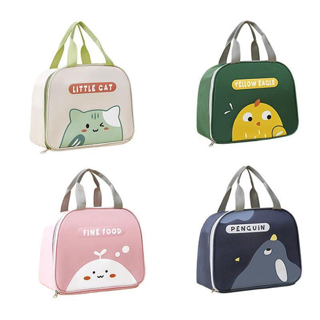 Cute Cartoon Lunch Bag Reusable Insulated School Lunch Box Cooler Tote Boy Girl - Aimall