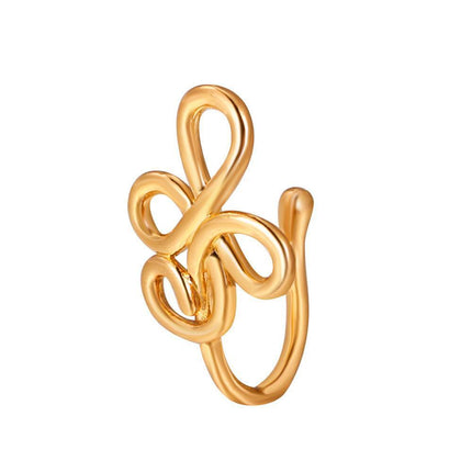 Ladies Fashion Clip-On Fake Nose Ring Cuff Non-Piercing African Style Nose Cuff - Aimall