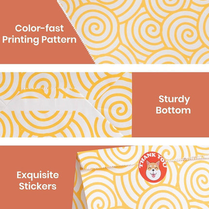 40PCS Paper Colorful Party Favor Bags for Cakes Cookies Wedding Birthday
