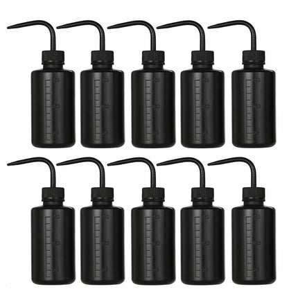 10pcs 250ml Graduated Rinse Bottle with Elbow Spout for Lab Cleaning and Mixing