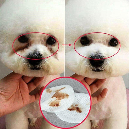 130pcs Wipes Wet Pet Eye/Ear Dog Cat Tear Stain Remover Cleaning Paper Wipes - Aimall