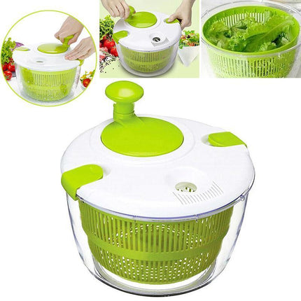 Salad Spinner Vegetable Lettuce Salad Leaves Washer Dryer Serving Bowl Container - Aimall