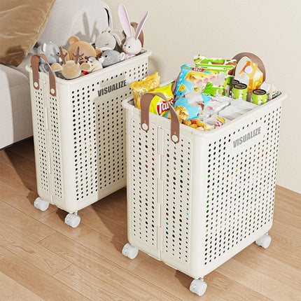 Folding Portable Laundry Basket Multifunctional Storage for Bathroom Household