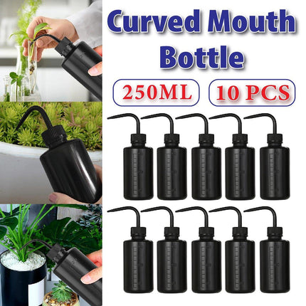 10pcs 250ml Graduated Rinse Bottle with Elbow Spout for Lab Cleaning and Mixing