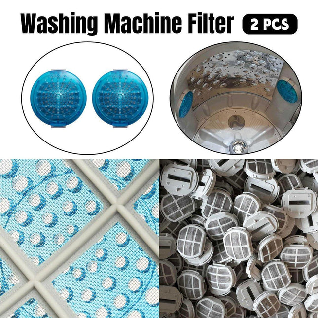 2pcs Washing Machine Filter Mesh Laundry Lint Catcher Hair Remover Cleaning Tool