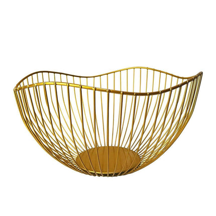 Large Iron Fruit Storage Basket Home Decor Snack Candy Plate Living Room Basket