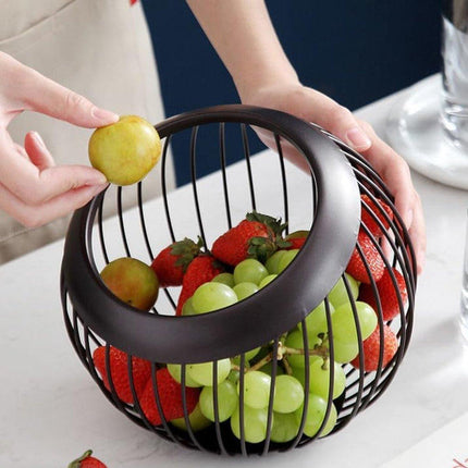 Creative Iron Melon Fruit Basket Capsule Holder Coffee Rack Dried Fruit Storage