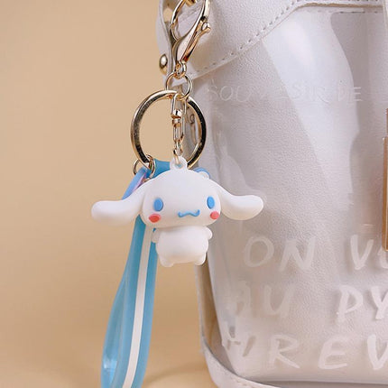 Cute Keychain Cartoon Animation Keyring Melody Kuromi Purin Pendant Accessories AU - Aimall