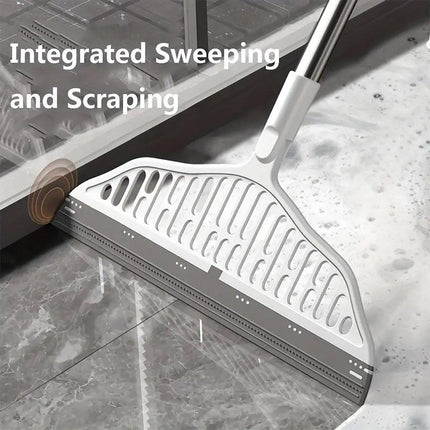 Wet and Dry Floor Scraper Dust Sweeper Non-Hair Stick Bathroom Cleaning Tool