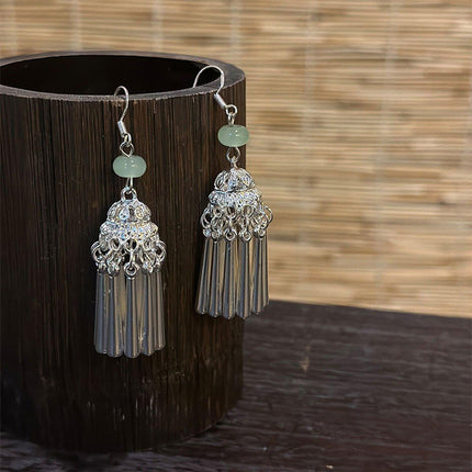 Vintage Ethnic Tassel Long Earrings Bohemian Jewelry Women Stylish Accessory