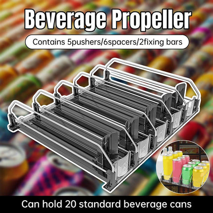 Supermarket Store Beverage Dispenser Fridge Shelf Organizer Snack Pusher Box
