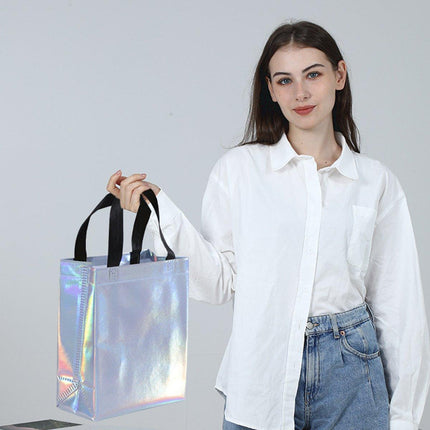 24pcs Laser Non Woven Gift Bags Tote Bags for Party Favor Wedding and Birthday