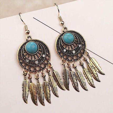 Bohemian Dreamcatcher Tassel Earrings Handmade Fashion Jewellery for Women Gifts