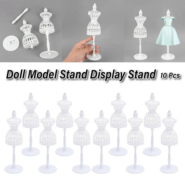 10PCS Doll Model Display Stand Hollow Out Handmade DIY Wedding Dress Design