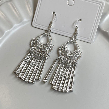 Vintage Ethnic Tassel Long Earrings Bohemian Jewelry Women Fashion Accessories