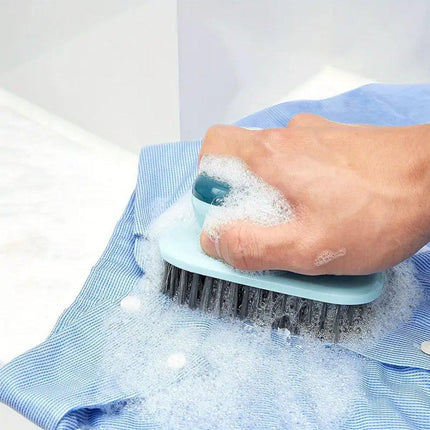 2PCS Blue Soft Bristle Shoe Brush and Multifunctional Cleaning Laundry Brush