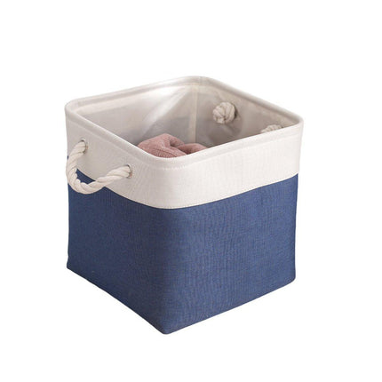 Large Linen Fabric Laundry Basket Home Storage Basket Dirty Clothes Bin Foldable