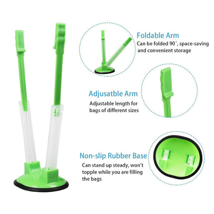 8PCS Kitchen Bag Holder Stand Plastic Storage Rack Food Storage Bag Organizer