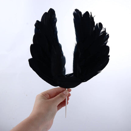 Angel Feather Wings Cake Toppers Party Decoration for Birthday Wedding Festive