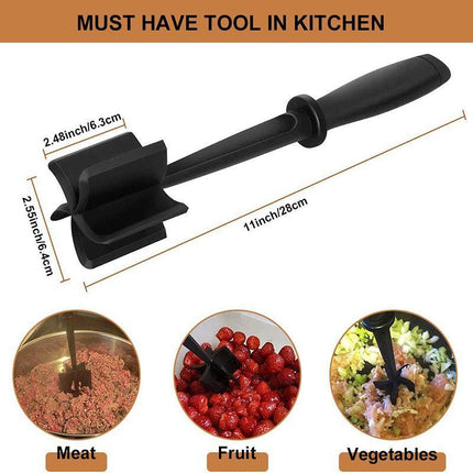 Meat Chopper Ground Beef Masher Heat Resistant Meat Masher Hamburger Chopper - Aimall