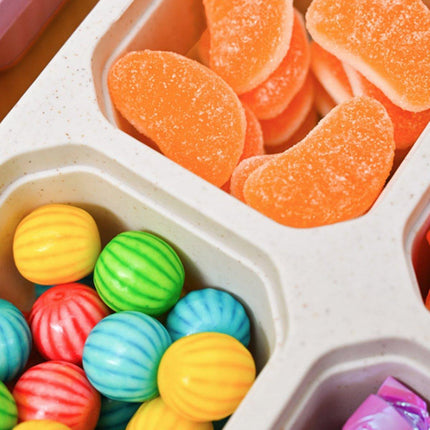 8PCS Wheat Straw Food Storage Containers Snack Candy Fruit Lunch Fresh Box Set