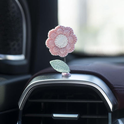 Fashion Car Dashboard Shaking Head Plant Flower Ornaments Automobile Decoration - Aimall