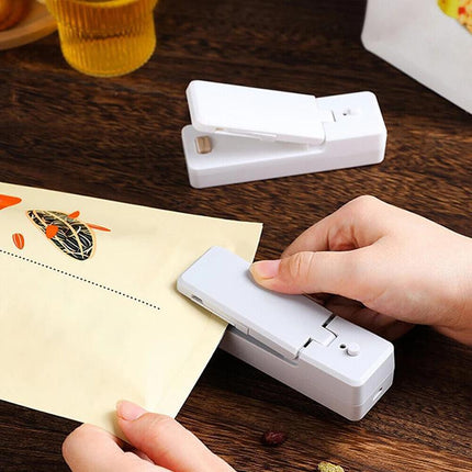 Portable Mini Heat Sealing Machine USB Rechargeable Food Sealer Plastic Bag - Aimall