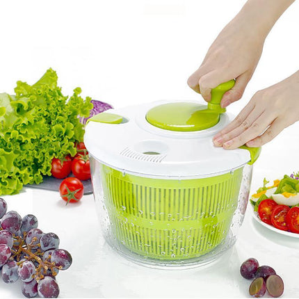 Salad Spinner Vegetable Lettuce Salad Leaves Washer Dryer Serving Bowl Container - Aimall