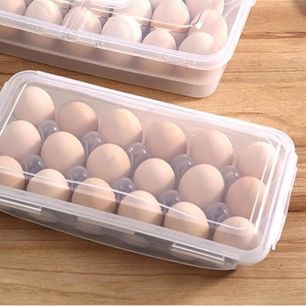 2x Eggs Keeper Trays 18 Slots Storage Box Containers Kitchen Refrigerator Holder