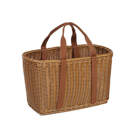 Imitation Rattan Woven Basket Shopping Basket Fruit Vegetable Storage Basket
