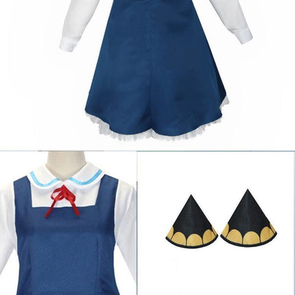 Anime SPY×FAMILY Anya Forger Girls Long Sleeve Dress Wig Outfits Cosplay Costume - Aimall