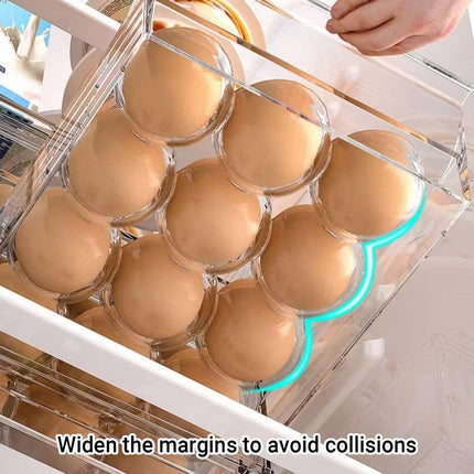 18Compartment Egg Storage Box Stackable Drawer for Kitchen Home Refrigerator Use