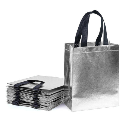 24pcs Laser Non Woven Gift Bags Tote Bags for Party Favor Wedding and Birthday