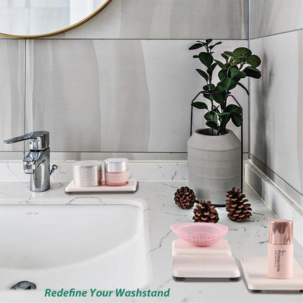 4PCS/Set Water Absorbent Diatomite Tray Diatomaceous Earth Kitchen Soap Dish