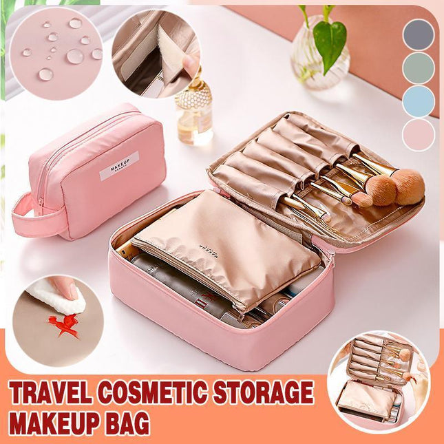 Travel Cosmetic Storage Makeup Bag Toiletry Wash Organizer Waterproof Portable L Size - Aimall