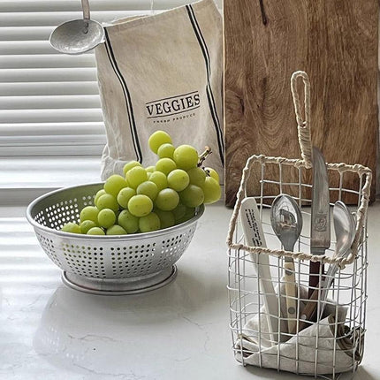 Wire Woven Storage Basket for Home Organization Sundry Basket Decorative Storage