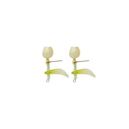 Delicate Small Tulip Earrings Women Gold Plated Stud Fashion Jewellery Gift