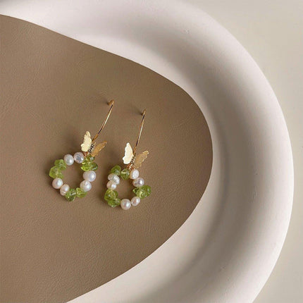 Butterfly Earrings Pearl Earrings Fashion Statement Jewelry Women Trendy