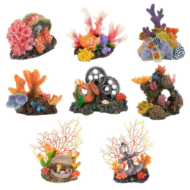 Aquarium Resin Coral Decorations for Fish Tank Marine Simulation Micro Landscape