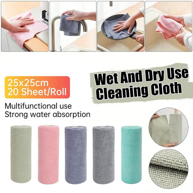 Multifunctional Kitchen Cleaning Towel Strong Absorbent Hand Tear Dish Cloth