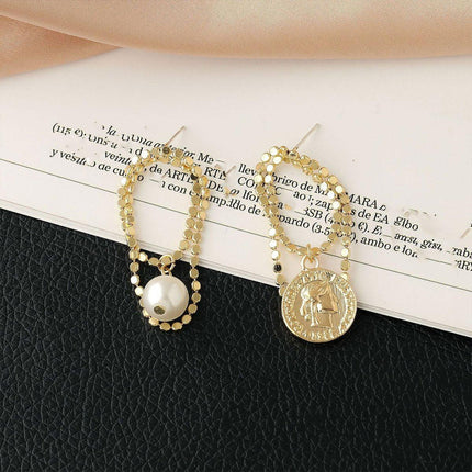 Vintage Asymmetric Long Earrings Fashion Unique Creative Jewelry Design