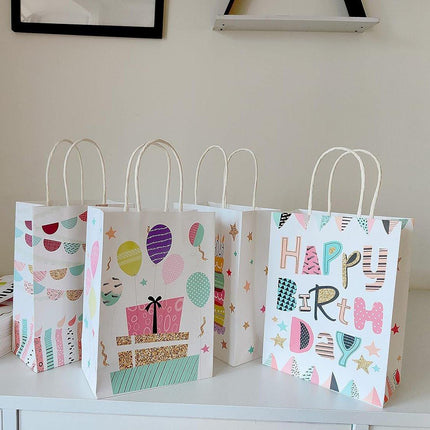 30X Premium Kraft Paper Tote Bag Durable Stylish High Capacity Birthday Gift Handbag