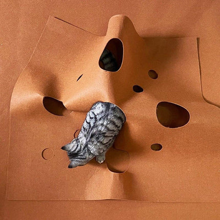 Pet Supplies Puppy Semi Enclosed Tunnel Cat Scratch Board Pad Toy Climbing Rack