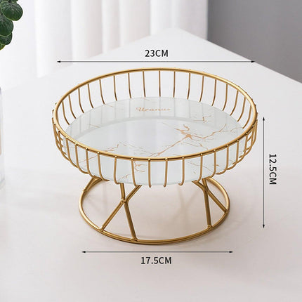 Elegant Ceramic Fruit Plate Dessert Tray Living Room Tea Sum Snack Display Rack