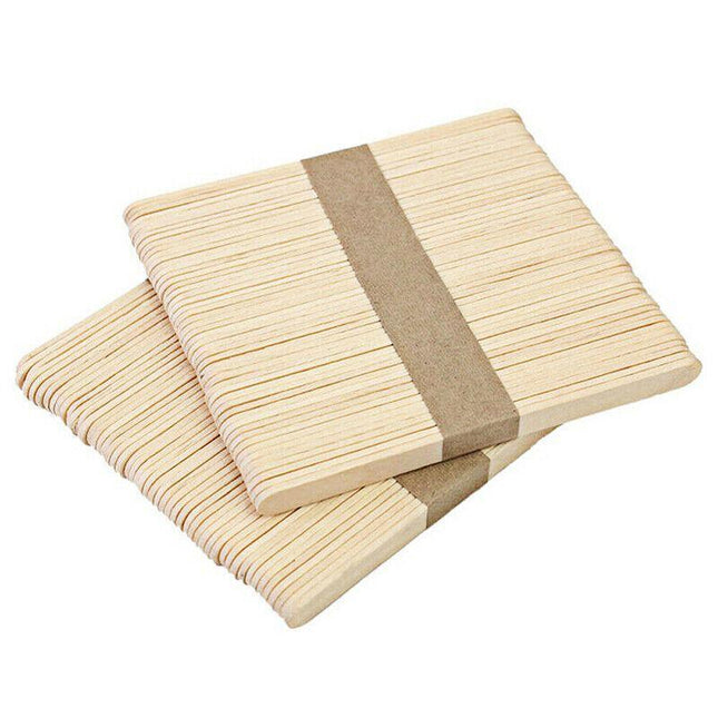 Eco Natural Wooden Craft Sticks Paddle Pop Popsicle Coffee Stirrers Ice Creamau - Aimall