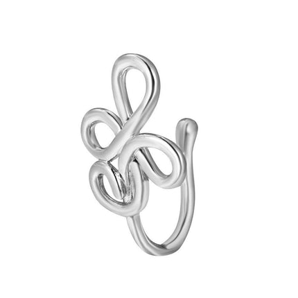 Ladies Fashion Clip-On Fake Nose Ring Cuff Non-Piercing African Style Nose Cuff - Aimall