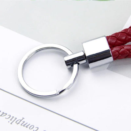 Handmade Leather Rope Keychain Car keychain Bag Pendant Accessories - Aimall