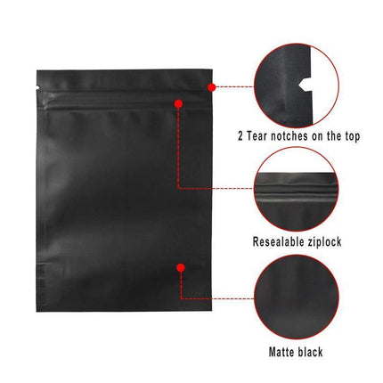 100PCS Black Aluminum Bag Mylar Foil Pouch Heat Sealer Food Storage Package Bags - Aimall