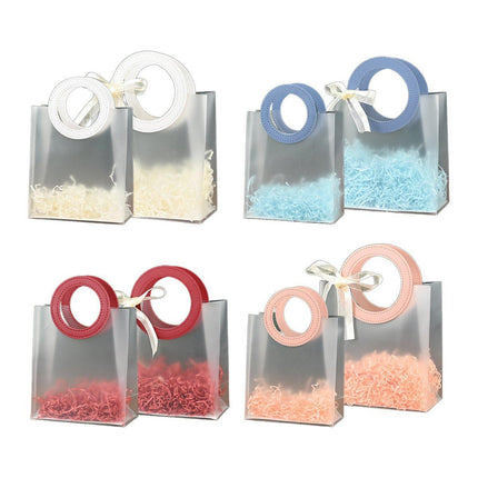 20PCS PP Frosted Gift Bags Plastic Transparent Wedding Tote Birthday Packaging